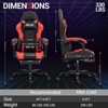 Bosmiller Ergonomic Reclining Gaming Chair with Linkage Armrests & Footrest, Racing Office Chair, PU Leather Computer Desk Chair - 2 of 4