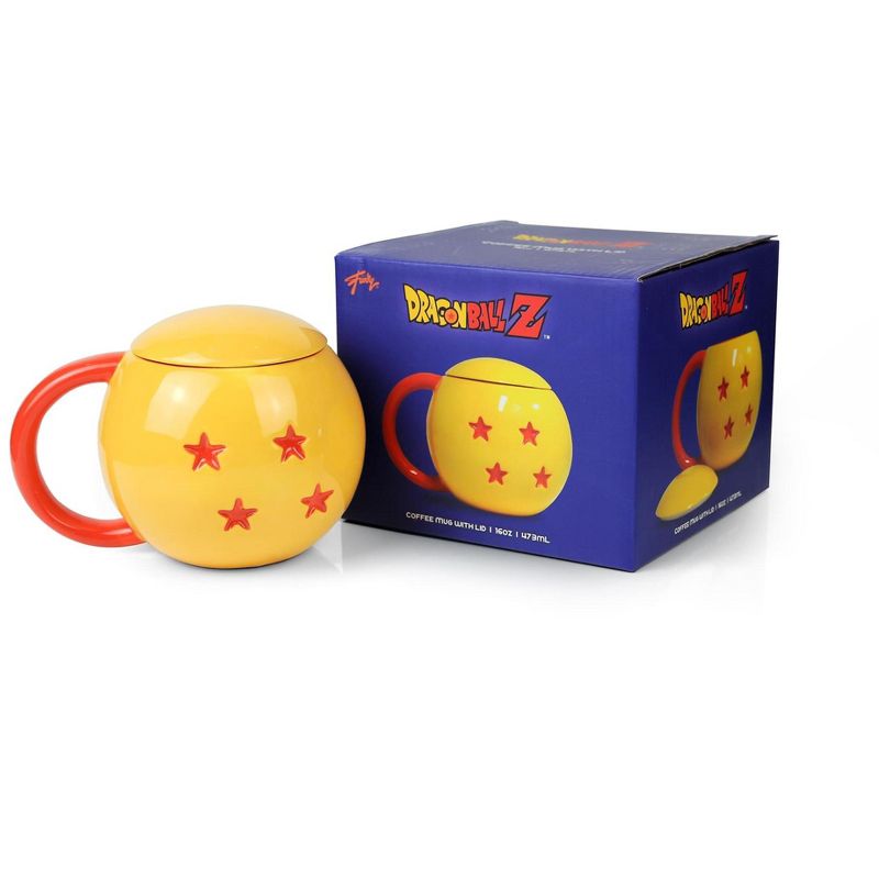 Dragon Ball Z 4-Star Dragon Ball Ceramic Mug With Lid, 1 of 7