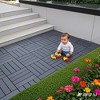 Chic Crate-Interlocking Plastic Deck Tiles – 44 Pack 12In Waterproof Patio Tiles, Balcony Poolside Multi-Use, DARK Grey - 4 of 4