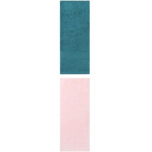 REGALWOVEN Solid Textured Absorbent Soft Decorative Hand Towel Set 13" x 30"/14" x 30" 2 Pcs - 1 of 4
