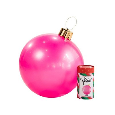 Holiball 18" Outdoor Decorative Sculpture Pink