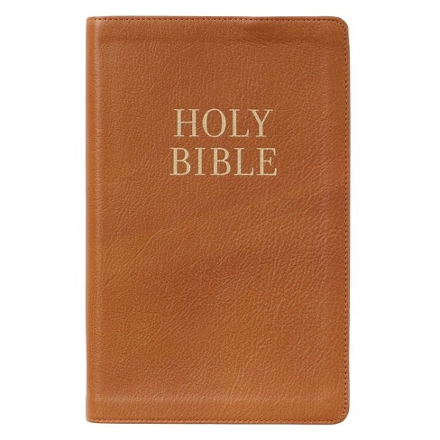 Kjv Giant Print Bible Two-tone Butterscotch Full Grain Leather - Large ...