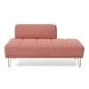 56" Width End of Bed Bench,Velvet Fabric Upholstered 2 Seater Sofa Couch Entryway Ottoman Bench,Fuzzy Sofa Stool Footrest,Window Bench-Cuddlewood - 2 of 4