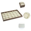 Unique Bargains Girls' Velvet Brown Jewelry Organizer Trays with Removable Dividers - 2 of 4