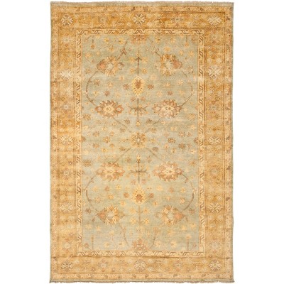 Oushak Light Blue Hand-Knotted Wool 8' x 10' Rug