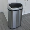 13 Gallon Oval Rolling Sensor Trash Can with Wheels – iTouchless