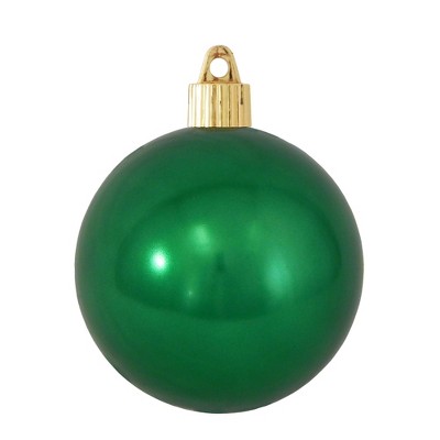 Christmas by Krebs 8ct Green Shatterproof Shiny Christmas Ball Ornaments 3.25" (80mm)