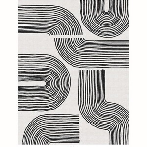 Machine Washable Area Rugs with Non-Slip Backing - Soft Vintage Farmhouse Grid Pattern No Shedding Low Pile Carpet for Living Room - 1 of 1