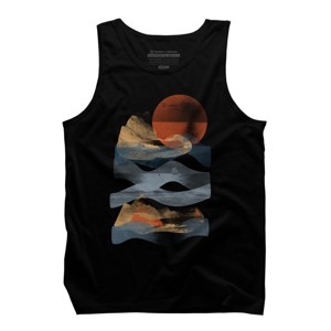 Men's Design By Humans Descending Down The Mountain By NDTank Tank Top - 1 of 2