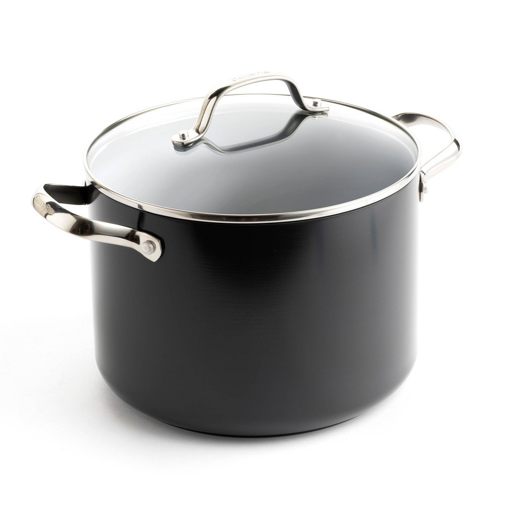 Photos - Stockpot Green Pan GreenPan Valencia Pro 8qt Ceramic  with Lid Black 