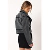 Petal and Pup Womens Elaina Crystal Studded Moto Jacket - image 3 of 4