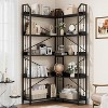 TackView Shaped Corner Bookshelf Industrial Bookcase with Beaded Design, Tall Display Rack for Living Room & Bedroom - 3 of 4