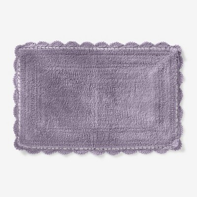 BrylaneHome Rectangular Crochet Bath Mat