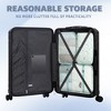 Gulches 3-Piece Luggage Set: 20"/24"/28" ABS Spinner Suitcases in Black with TSA Lock - 3 of 4