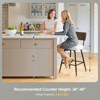 Bekrvio 26" Counter Height Swivel Bar Stools - Upholstered Faux Leather, Wood Backs & Metal Legs, Counter Stools for Kitchen Island - 4 of 4