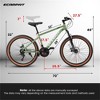 YONWAY 27.5 Inch Mountain Bike, Durable High Carbon Steel Frame,Disc Brakes, Brown Edge Tires for Commuting and Outdoor Exploration - 3 of 4
