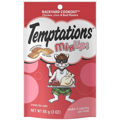 Temptations Mix Ups Backyard with Chicken,Liver and Beef Flavor Cookout Crunchy Cat Treats