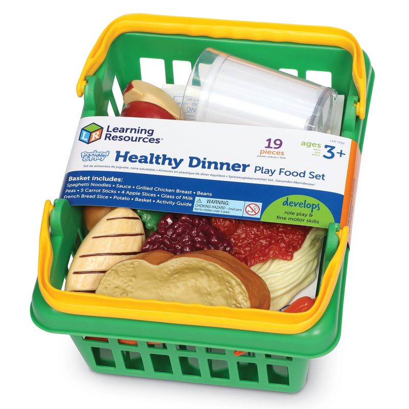 Learning Resources Healthy Dinner Play Food Basket, 3 of 5