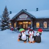 Gymax Inflatable Xmas Penguins Family Decoration w/ LED Lights & Water Bags Pre-Lit Festive Blowup Set for Indoor & Outdoor - 2 of 4