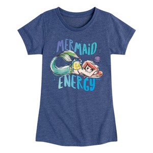 Girls' - Disney - Ariel Mermaid Energy Fitted Short Sleeve Graphic T-Shirt - 1 of 4