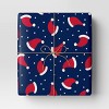 30" 50 sq ft Christmas Roll Wrap Santa Hats on Navy - Wondershop™ - 2 of 3