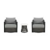 JTH Outdoor Oahu 3-Piece Lounge Chair & Table Patio Conversation Set, Moon Gray All-Weather Olefin - 2 of 4