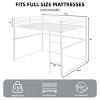 INFURNIC Beds Metal Loft Bed Full Size with Safety Guardrails Flat Ladder and Under-Bed Storage for Kids and Adults, White, 77.56"*56.5"*61.81" - 3 of 4
