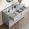 6 Drawer Dresser for Bedroom, Chest of Drawer Dresser for 48 inch TV, Modern Wood Organizer TV Stand for Living Room, Entryway, Hallway - 4 of 4