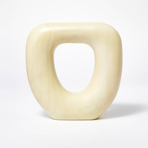 Modern Teak Wood Sculpture White - Threshold™ designed with Studio McGee - image 1 of 3