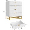 4-Drawer Dresser w/Gold-Tone Metal Handles - Bedroom Storage Organizer for Entryway, Hallway & Living Room - 3 of 4