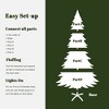 LuxenHome 7Ft Pre-Lit Green & White Pine Christmas Tree with Pinecones & Metal Stand, Holiday Decor - 4 of 4