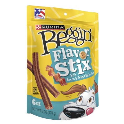 Beggin&#39; Chewy Stix Dog Treats with Bacon &#38; Peanut Butter Flavor - 6oz
