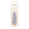 NewHome "64Oz Motivational Glass Water Bottle with Time Markers, Straw, Silicone Sleeve & Handle for Gym" White - 2 of 4