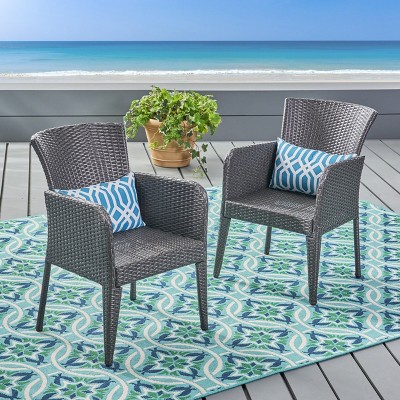 Sapphtopaz Patio Dining Chairs Wicker Patio Chairs with Back for Patio, Outside, Living Room