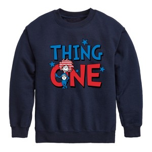 Boys' - Dr. Seuss - American Thing One Graphic Long Sleeve Fleece Sweatshirt - 1 of 4