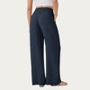 Anna-Kaci Women's High Waist Drawstring Lounge Pants with Wide Leg Silhouette Soft Relaxed Knit Fabric - 2 of 3