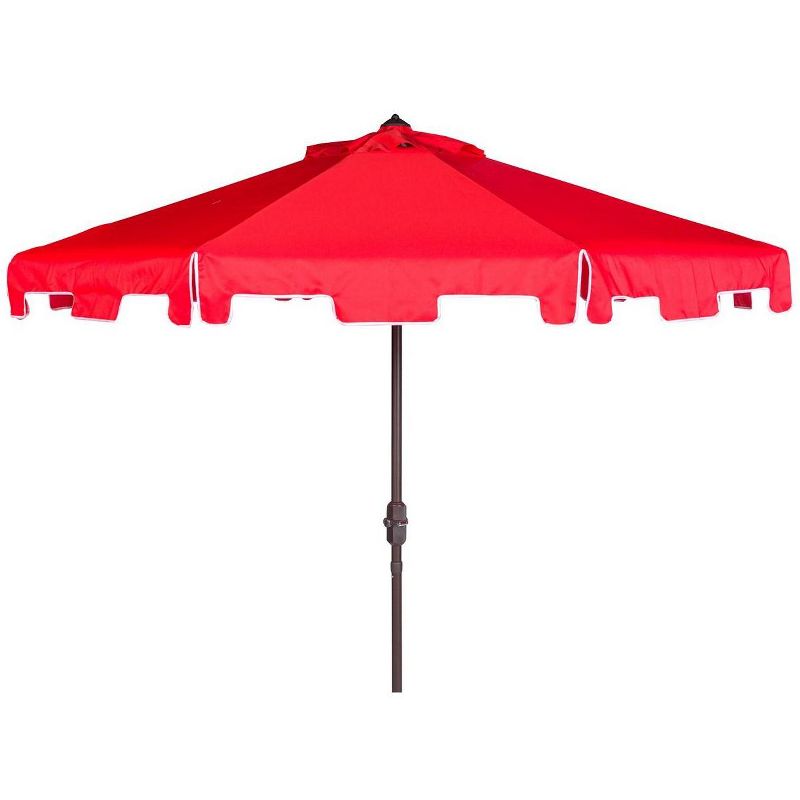 UV Resistant Zimmerman 9 Ft Crank Market Push Button Tilt Patio Outdoor Umbrella With Flap  - Safavieh, 1 of 2