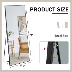 Vynxaria Fourth Generation Solid Wood Frame Full-Length Mirror - 1 of 4