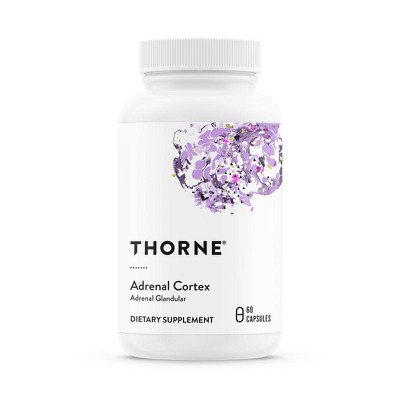 Thorne Adrenal Cortex - Bovine Adrenal Cortex Supplement for Cortisol Management - Support Healthy Adrenal Gland Function - 60 Capsules