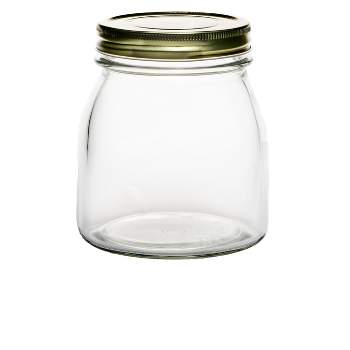 Amici Home Cantania Canning Jar, Airtight, Italian Made Food Storage Jar with Golden Lid