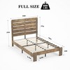 Zevemomo Full Size Bed Frame, Full Heavy Duty Bed Frame, Platform Bed Frame with Wood Headboard & Footboard, Noise Free, No Box Spring Needed, Brown - 4 of 4