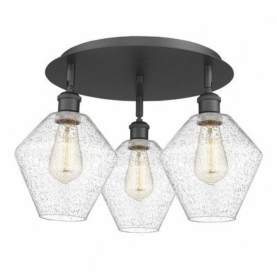 Cindyrella - 3 Light Flush Mount In Industrial Style-11 Inches Tall and 19.75 Inches Wide