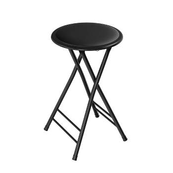 Hasting Home Backless 24-Inch Folding Stool with 225lb Capacity