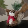 Northlight Frosted Standing Squirrel with Pine Sprig and Scarf Christmas Figurine - 7" - 2 of 4