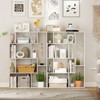 Tangkula 2 PCS 47" Open-back Geometric Bookshelf Free-standing Storage Shelf Unit - 2 of 4