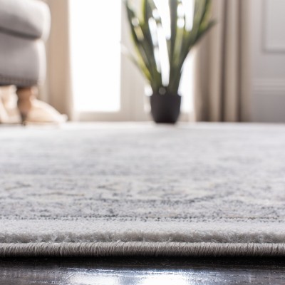 Isabella Cream and Light Grey Synthetic Hand-knotted Area Rug