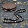 Mens Tiger Eye Lava Stone Beaded Choker 8mm Anxiety Relief Jewelry - 2 of 4