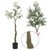 Coucheta Olive Trees Artificial Indoor – Tall Fake Plants with Planter, Faux Olive Tree Large Potted Plant Decor - 4 of 4
