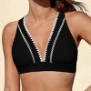 Women's Chic Crochet Trim Strappy Self Tie Back Bikini Top - Cupshe - 4 of 4