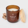 Amber Glass Wooden Wick Sandalwood and Smoke Jar Candle 8oz - Threshold™ - 3 of 3
